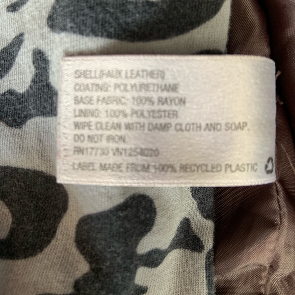 Faux Leather Jacket Merlot - Picture 7 of 8